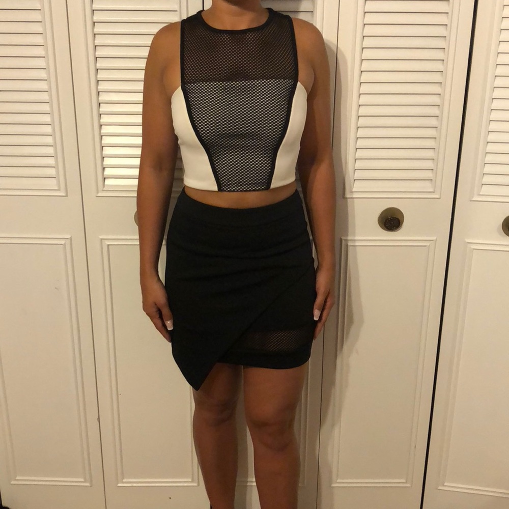 Sexy mesh Skirt/top set.
